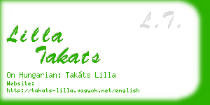 lilla takats business card